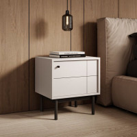 Тумба приліжкова Perfect Home Japandi S54 1-дверна 54х56х39 см Кашемір (PFH-091467)