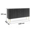 Комод з телескопічними напрямними Perfect Home Zova KSZ168 2D3S 168x87x39 Чорний (золоті ніжки) (PFH-091371)