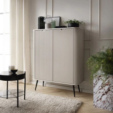 Комод високий Perfect Home Zova K103 2D 103x129x39 Кашемір (чорні ніжки) (PFH-091283)