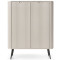 Комод високий Perfect Home Zova K103 2D 103x129x39 Кашемір (чорні ніжки) (PFH-091283)