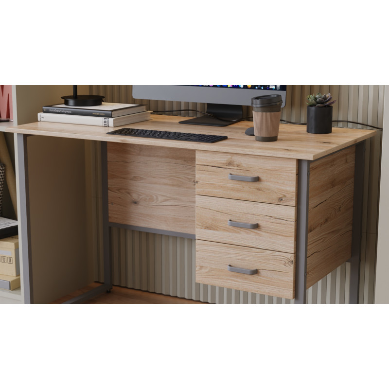 Компьютерный стол Ferrum-decor Гарри 75x120x60 серый ДСП Дуб Сан-Марино 16мм (FRD-101454)
