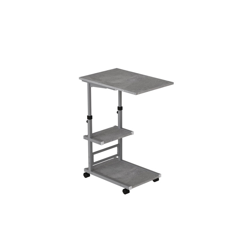 Стіл приставний Ferrum-decor Адан 62x40x60 метал Сірий ДСП Бетон 16мм (FRD-102504)