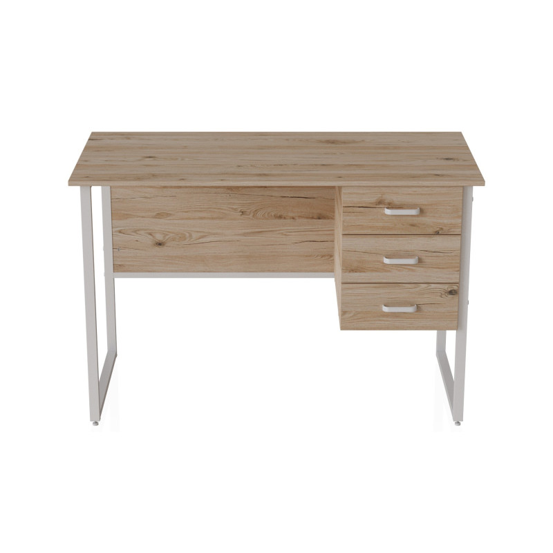 Компьютерный стол Ferrum-decor Гарри 75x140x70 белый ДСП Дуб Сан-Марино 16мм (FRD-101014)