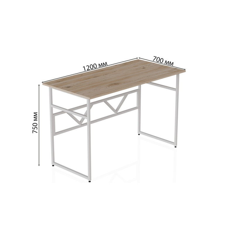 Компьютерный стол Ferrum-decor Раян 75x100x70 белый ДСП Дуб Сан-Марино 16мм (FRD-101154)