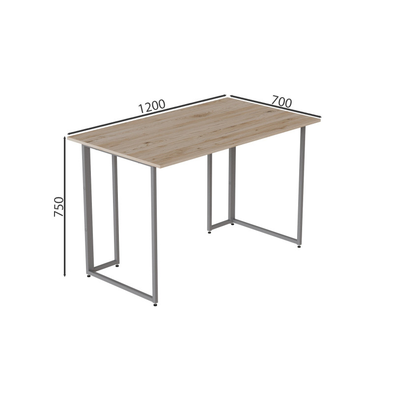Комп'ютерний стіл Ferrum-decor Ханна 75x120x70 сірий ДСП Дуб Сан-Марино 16мм (FRD-101434)