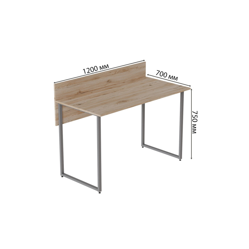 Комп'ютерний стіл Ferrum-decor Скай 75x120x70 сірий ДСП Дуб Сан-Марино 16мм (FRD-101574)
