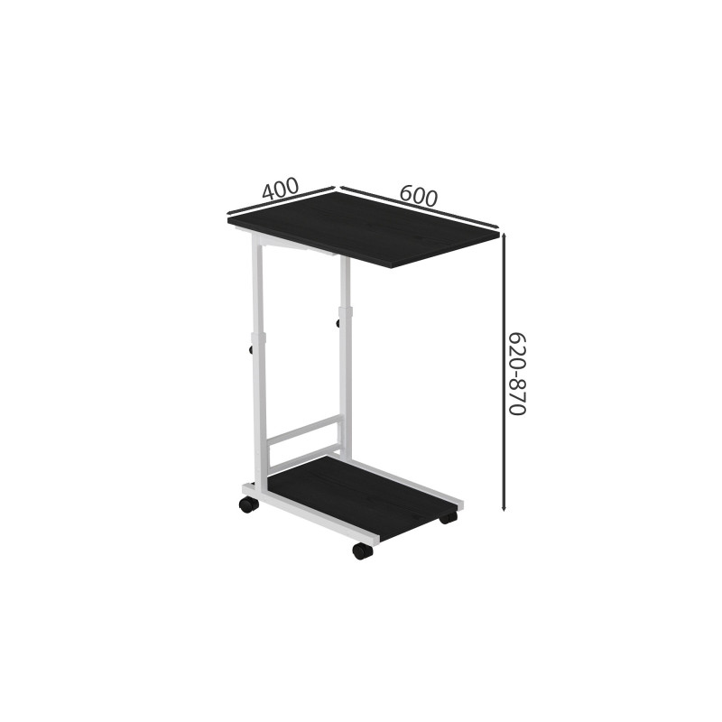 Стол приставной Ferrum-decor Френу 62x40x60 металл Белый ДСП Сосна Кембра 16мм (FRD-102514)