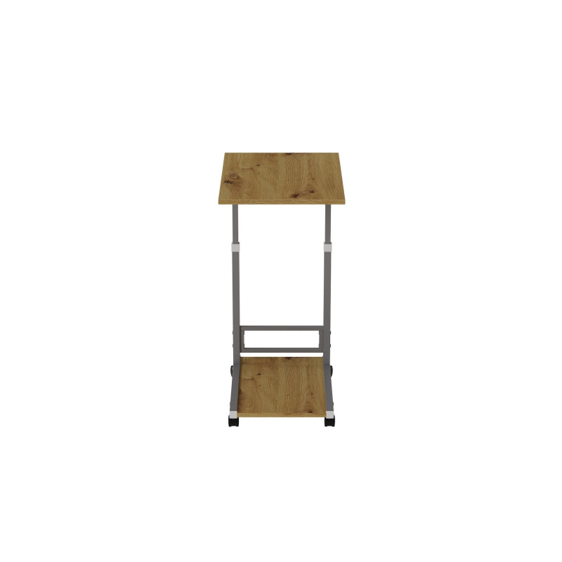 Стол приставной Ferrum-decor Френу 62x40x60 металл Серый ДСП Дуб Артизан 16мм (FRD-102524)