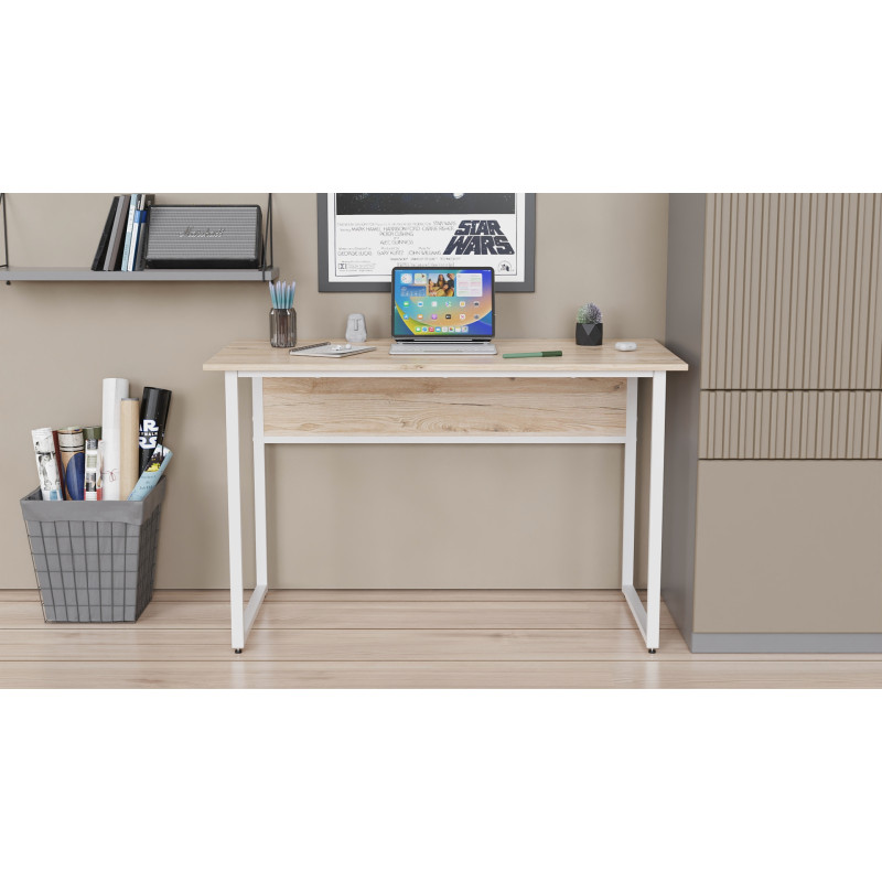 Компьютерный стол Ferrum-decor Коди 75x120x60 белый ДСП Дуб Сан-Марино 16мм (FRD-101194)
