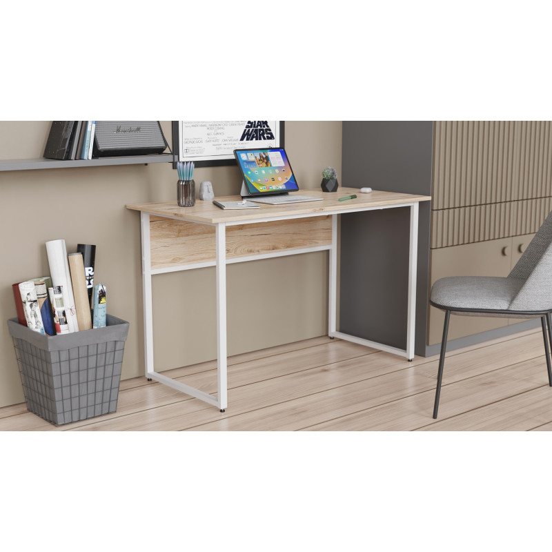 Компьютерный стол Ferrum-decor Коди 75x120x60 белый ДСП Дуб Сан-Марино 16мм (FRD-101194)