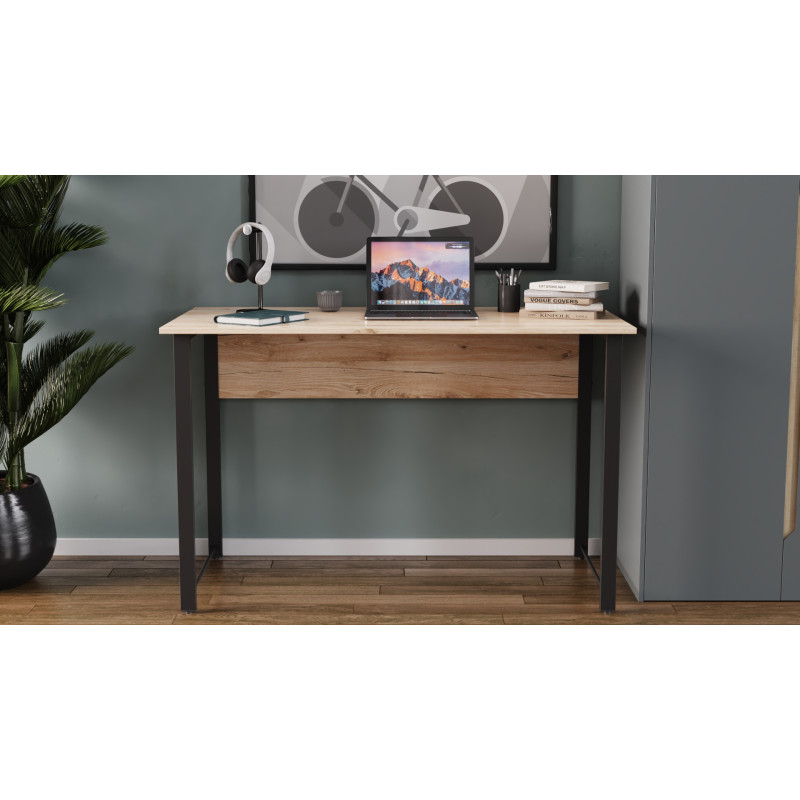 Комп'ютерний стіл Ferrum-decor Курт 75x100x60 чорний ДСП Дуб Сан-Марино 16мм (FRD-102024)