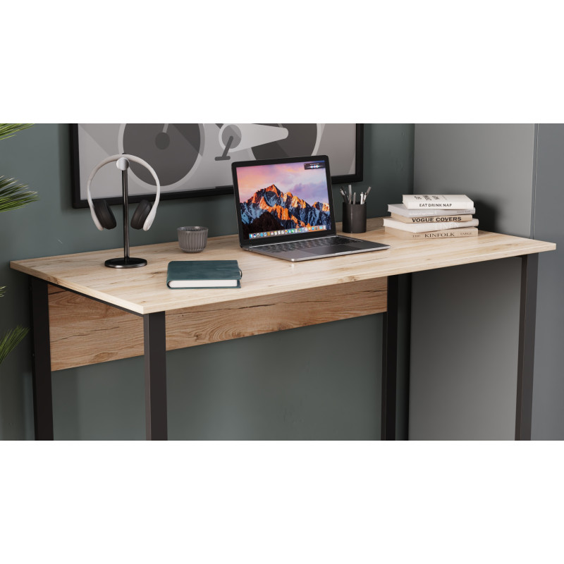 Комп'ютерний стіл Ferrum-decor Курт 75x100x60 чорний ДСП Дуб Сан-Марино 16мм (FRD-102024)
