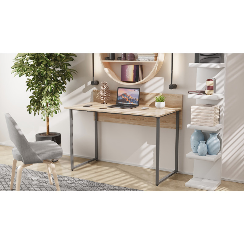 Компьютерный стол Ferrum-decor Скай 75x120x60 серый ДСП Дуб Сан-Марино 16мм (FRD-101544)