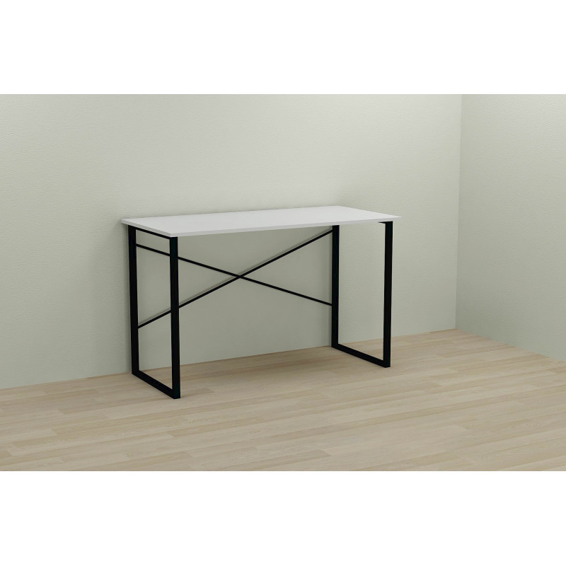 Письмовий стіл Ferrum-decor Дейв 75x100x60 чорний ДСП Біле 16мм (FRD-101964)