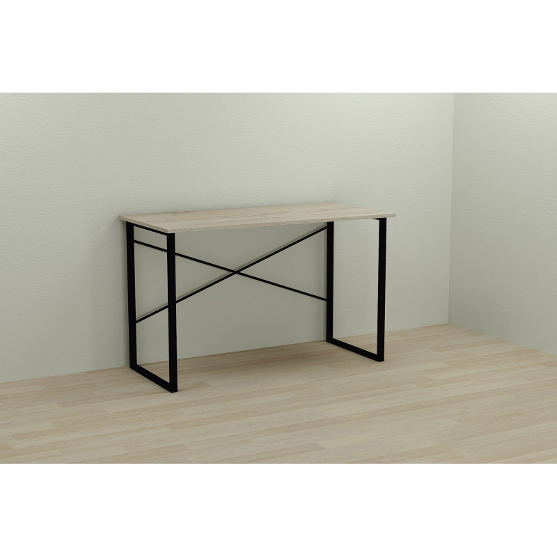 Письмовий стіл Ferrum-decor Дейв 75x100x70 чорний ДСП Дуб Сонома 16мм (FRD-101994)
