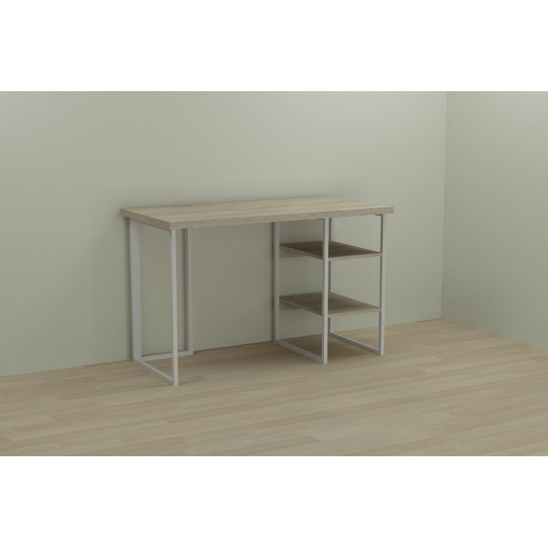Письменный стол Ferrum-decor Кевин 76x100x70 белый ДСП Дуб Сонома 32мм (FRD-101274)