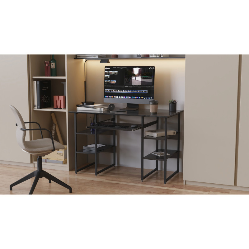Компьютерный стол Ferrum-decor Скай 75x100x70 белый ДСП Дуб Сан-Марино 16мм (FRD-101094)