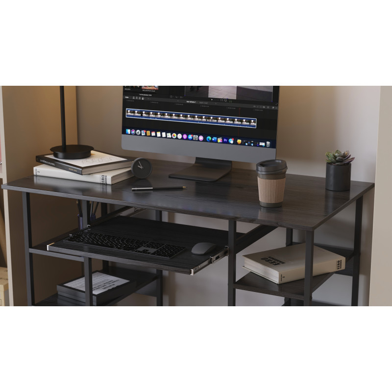 Компьютерный стол Ferrum-decor Скай 75x100x70 белый ДСП Дуб Сан-Марино 16мм (FRD-101094)