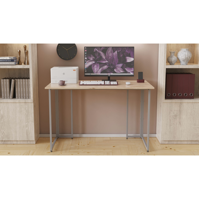 Комп'ютерний стіл Ferrum-decor Ханна 75x100x60 сірий ДСП Дуб Сан-Марино 16мм (FRD-101394)