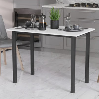 Стіл універсальний Knap Ferrum-decor 750x1000x700 Чорний метал ДСП Білий 16 мм (FRD-106362)