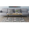 Стіл трансформер журнальний Dandi Small Ferrum-decor 45x120 160)x60 Чорний метал ДСП Дуб Артизан 16 мм (FRD-106792)