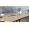 Стіл трансформер журнальний Dandi Small Ferrum-decor 45x120 160)x60 Чорний метал ДСП Дуб Артизан 16 мм (FRD-106792)