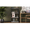 Етажерка 4/60 Ferrum-decor Серії Конект 120x60x28 чорний ДСП Бетон 16мм (FRD-105552)