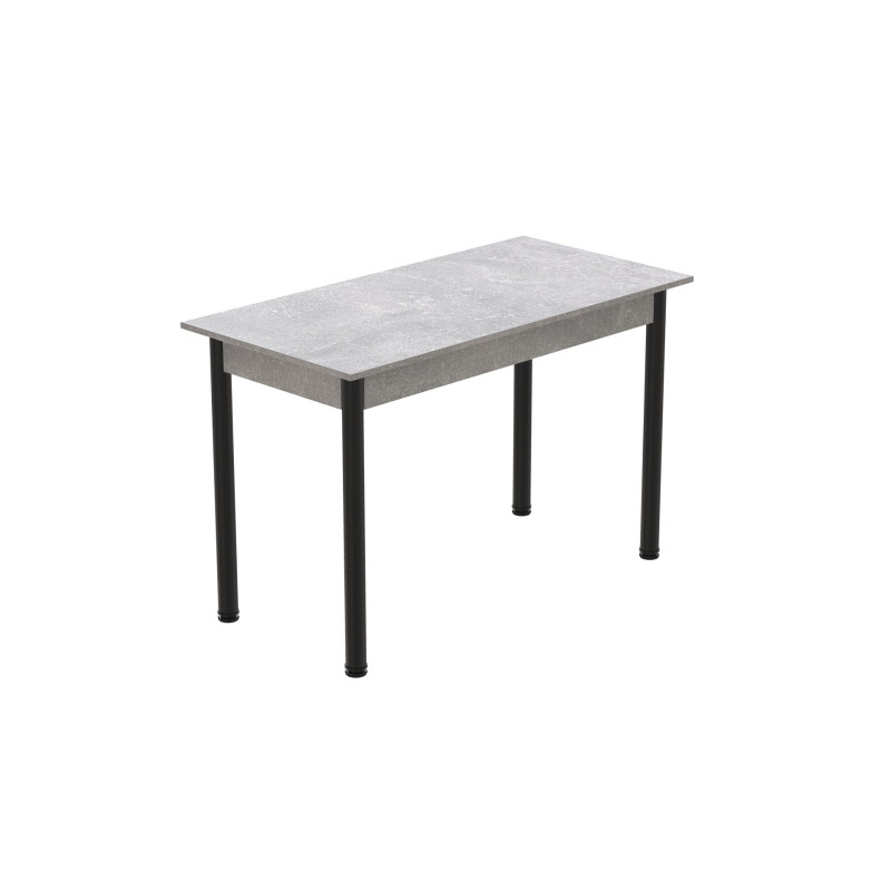 Стіл кухонний Ferrum-decor Беніта 75x120x80 Чорний ДСП Бетон 16мм (FRD-105572)
