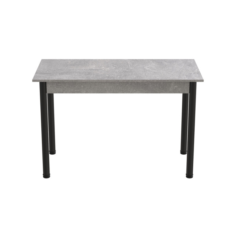 Стіл кухонний Ferrum-decor Беніта 75x120x80 Чорний ДСП Бетон 16мм (FRD-105572)