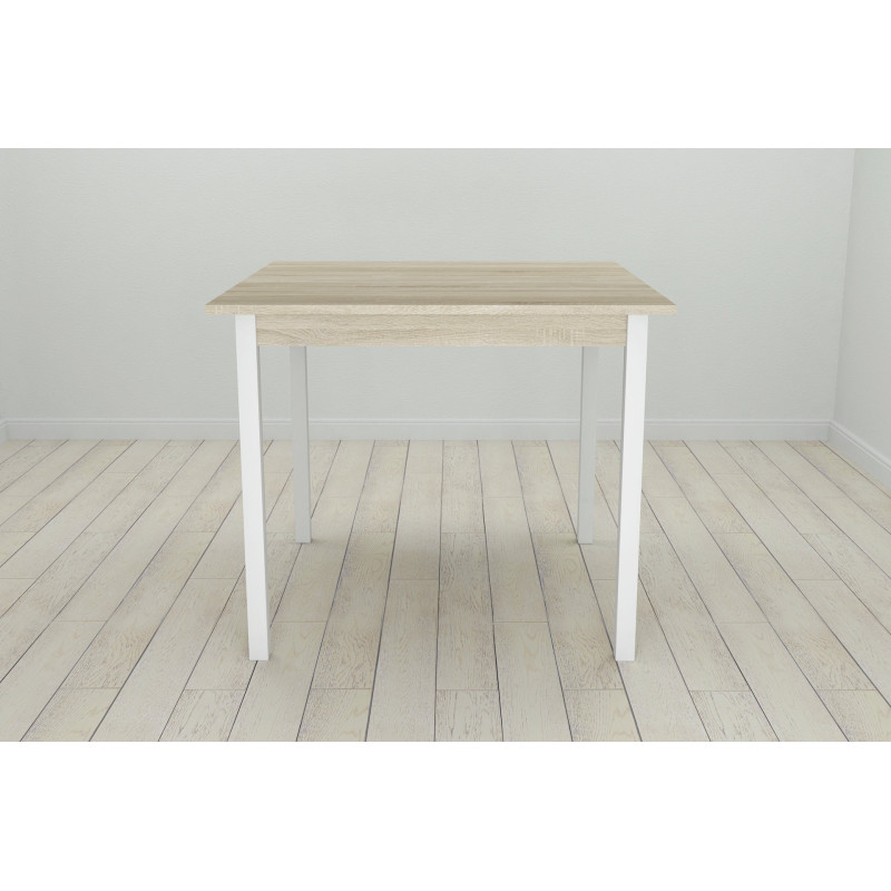 Стіл кухонний Ferrum-decor Дієго 75x90x90 Білий ДСП Сонома 16мм (FRD-106312)