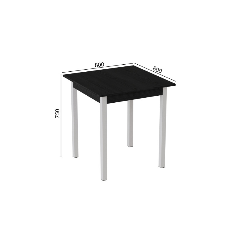 Стол кухонный Ferrum-decor Диего 75x80x80 Белый ДСП Сосна Кембра 16мм (FRD-105712)