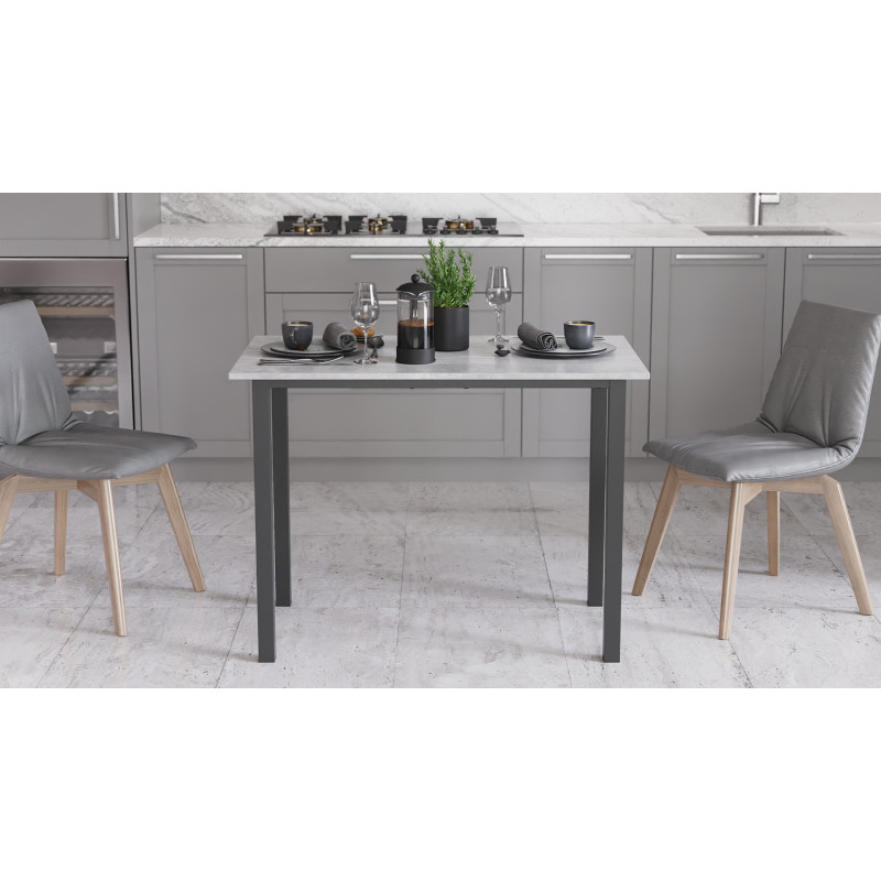 Стіл універсальний Knap Ferrum-decor 750x1200x600 Чорний метал ДСП Бетон 16 мм (FRD-106352)