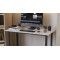 Стіл письмовий Кнап 2 Ferrum-decor 750x1400x600 Чорний метал ДСП Білий 16 мм (FRD-106402)