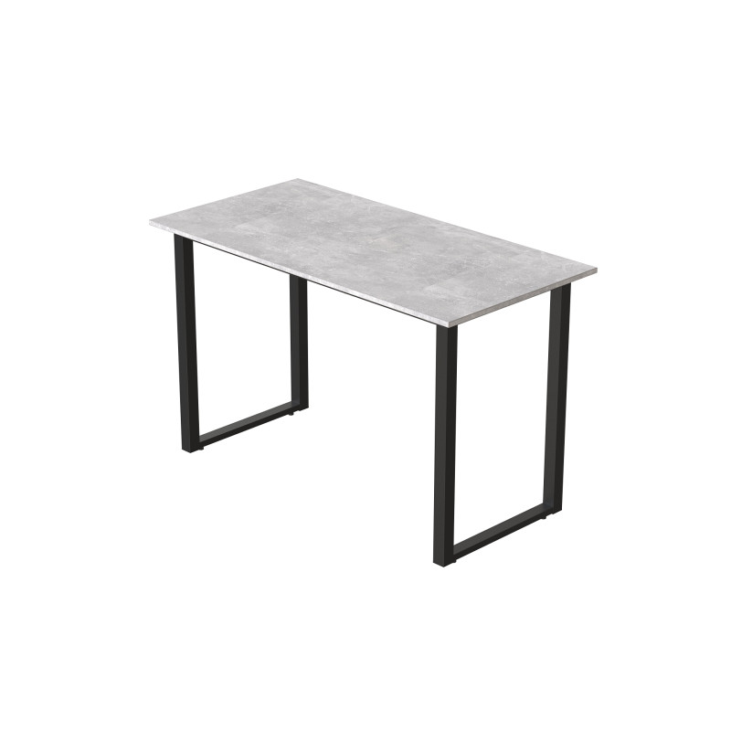 Стіл письмовий Кнап 2 Ferrum-decor 750x1000x600 Чорний метал ДСП Бетон 16 мм (FRD-106392)