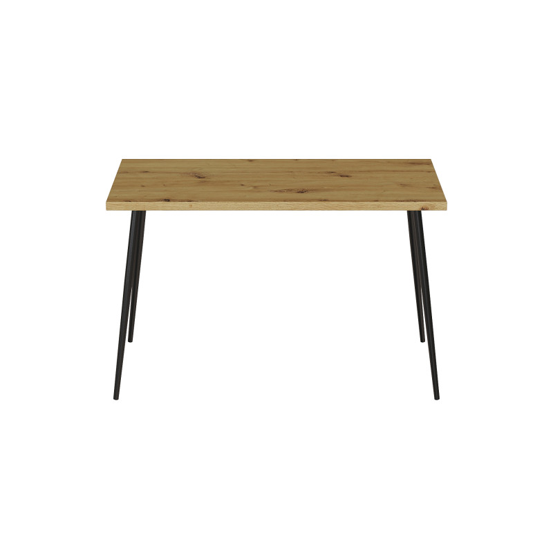 Стол кухонный Марсель 30 Ferrum-decor 75x120x60 Черный металл ДСП Дуб Артизан 32 мм (FRD-106742)