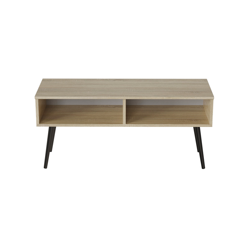 Тумба під ТВ Невада Ferrum-decor 45x100x38 Чорний метал ДСП Дуб Сонома 16 мм (FRD-106722)