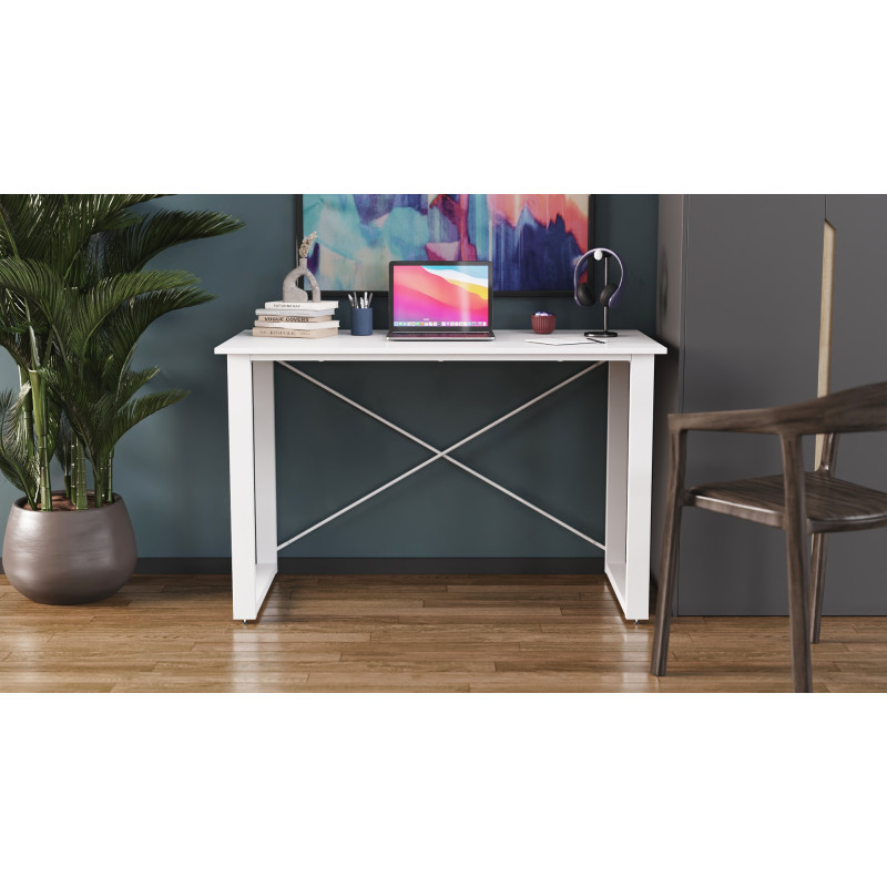 Письменный стол Ferrum-decor Драйв 750x1000x700 Белый металл ДСП Белое 16 мм (FRD-103164)