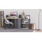 Етажерка 3/60 Ferrum-decor Серії Конект 75x60x28 чорний ДСП Біле 16мм (FRD-104254)