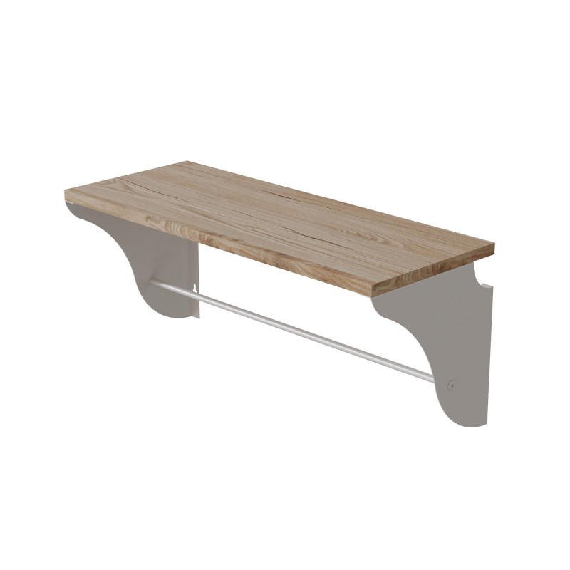 Полка настенная Ferrum-decor Комфи 260x500x240 металл Белый ДСП Дуб Сан-Марино 16 мм (FRD-102724)