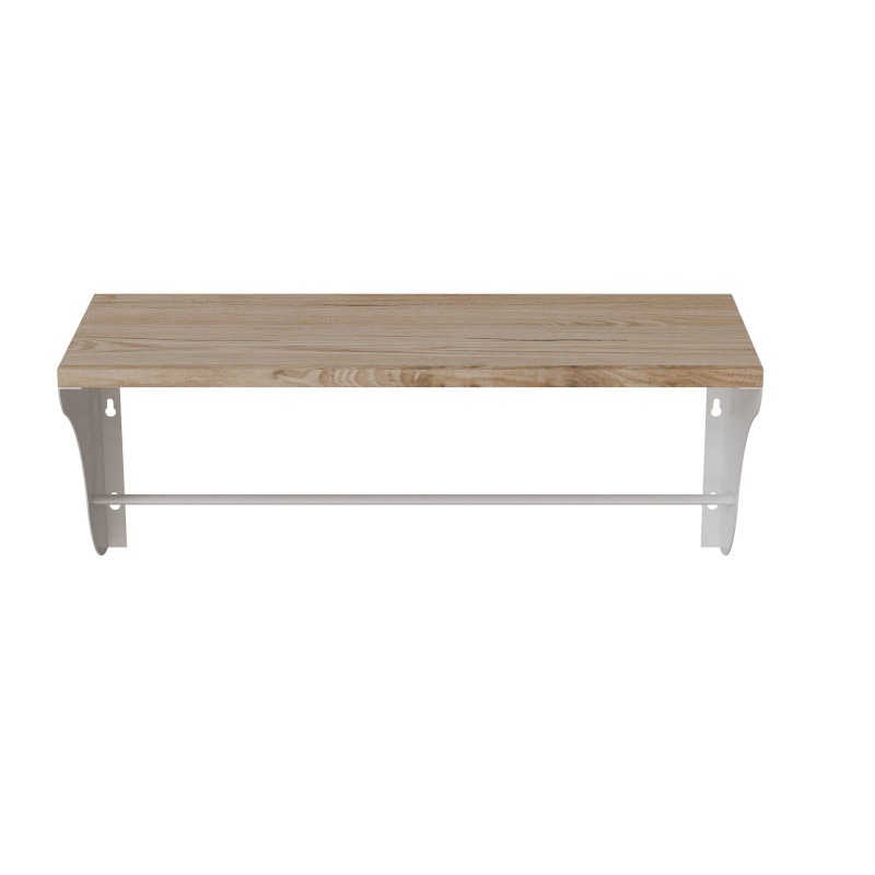 Полка настенная Ferrum-decor Комфи 260x500x240 металл Белый ДСП Дуб Сан-Марино 16 мм (FRD-102724)