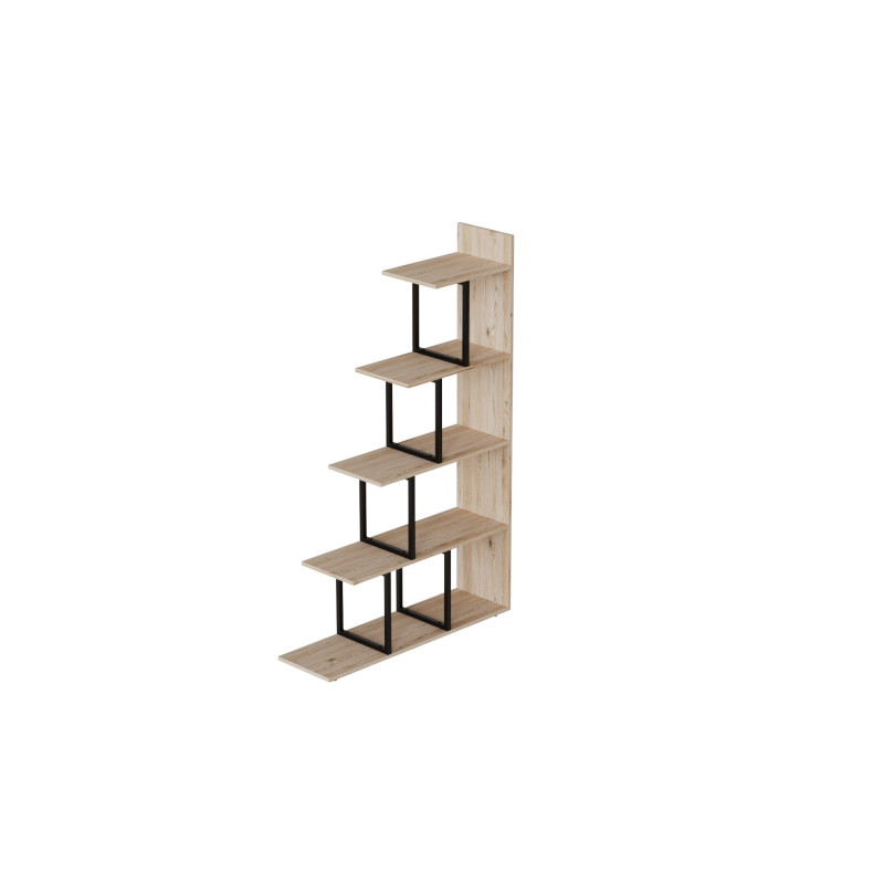 Этажерка Ferrum-decor Стелла 1600x1020x300 Черный металл ДСП Дуб Сан-Марино (FRD-103464)