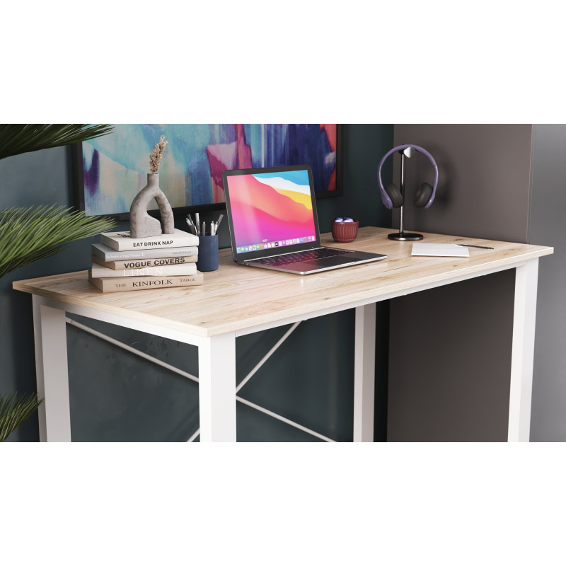 Письменный стол Ferrum-decor Драйв 750x1000x700 Белый металл ДСП Дуб Сан-Марино 32 мм (FRD-103374)