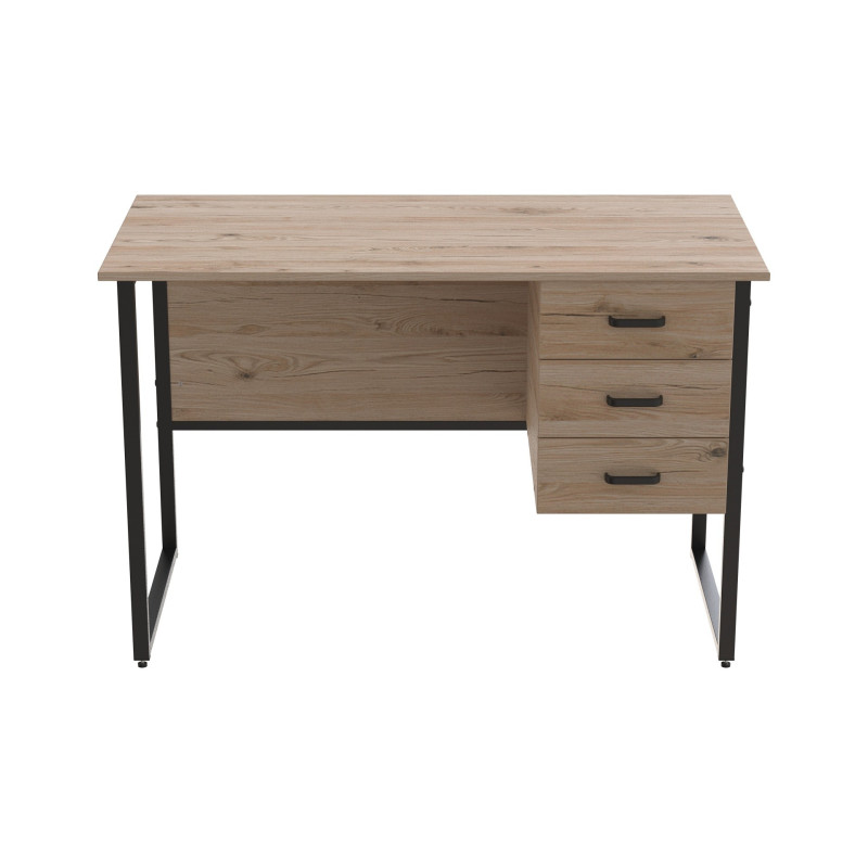 Компьютерный стол Ferrum-decor Гарри 75x120x60 черный ДСП Дуб Сан-Марино 16мм (FRD-103534)