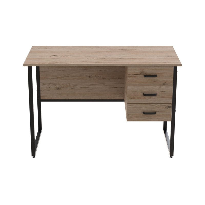 Компьютерный стол Ferrum-decor Гарри 75x120x70 черный ДСП Дуб Сан-Марино 16мм (FRD-103554)