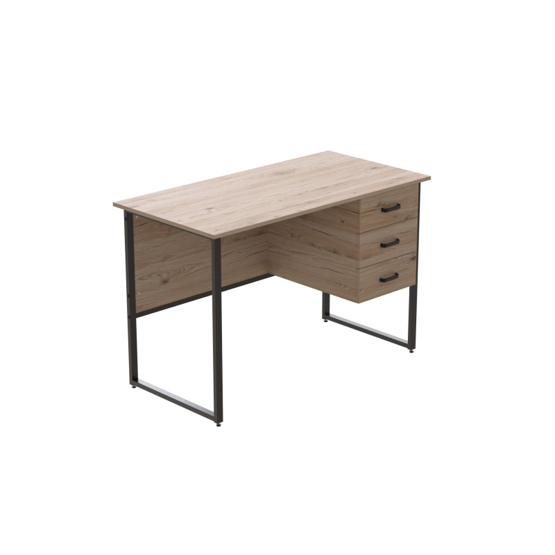 Комп'ютерний стіл Ferrum-decor Гаррі 75x140x70 чорний ДСП Дуб Сан-Марино 16мм (FRD-103564)