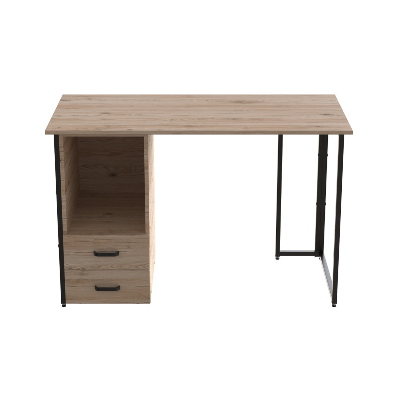 Комп'ютерний стіл Ferrum-decor Отто 75x140x60 чорний ДСП Дуб Сан-Марино 16мм (FRD-103584)