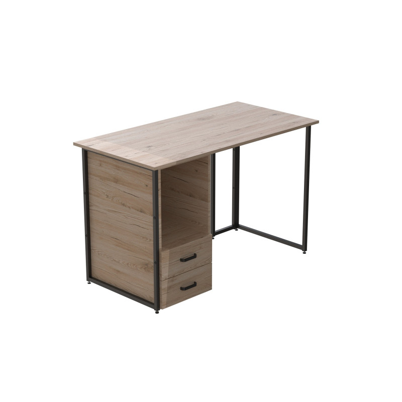 Комп'ютерний стіл Ferrum-decor Отто 75x140x70 чорний ДСП Дуб Сан-Марино 16мм (FRD-103604)