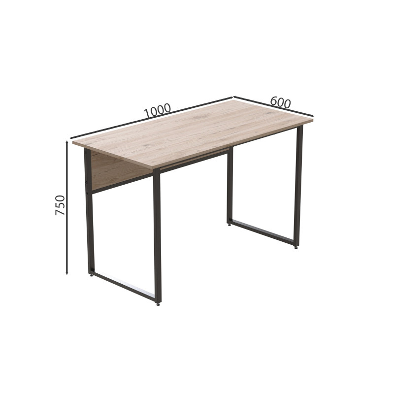 Компьютерный стол Ferrum-decor Коди 75x100x60 черный ДСП Дуб Сан-Марино 16мм (FRD-103734)
