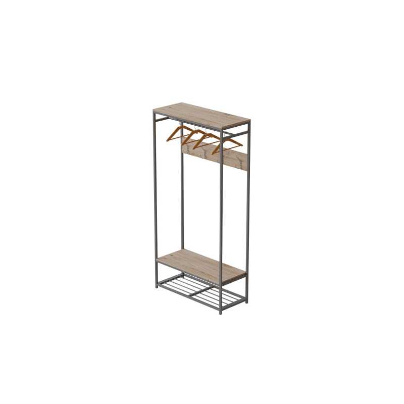 Вешалка напольная модульная Ferrum-decor Трелис 15 180x90x38 серый ДСП Дуб Сан-Марино 16мм (FRD-104374)