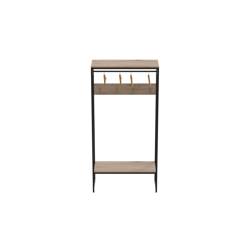 Вешалка напольная модульная Ferrum-decor Трелис 14 180x90x38 черный ДСП Дуб Сан-Марино 16мм (FRD-104344)